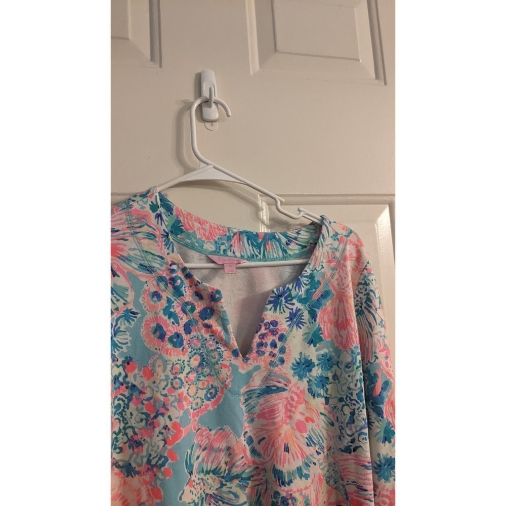 Lilly Pulitzer Justina Tunic SPF 50 Gypsea Serene Blue, Beachy, Summer XS - Picture 6 of 10